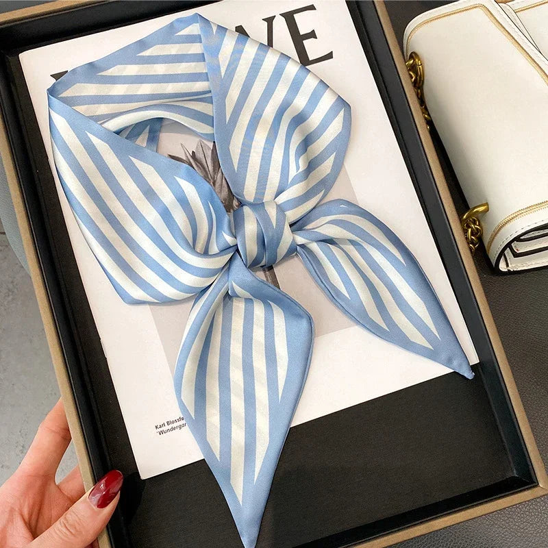 Luxury Silk-Feel Ribbon Scarf