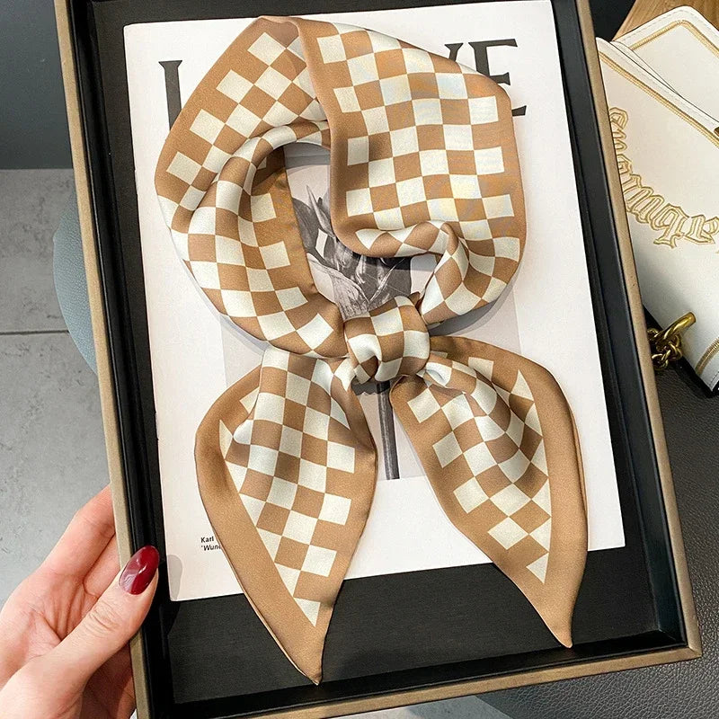 Luxury Silk-Feel Ribbon Scarf