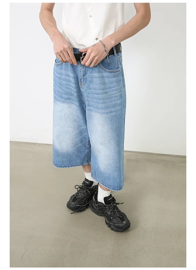 Y2K High-Waisted Black Denim Shorts