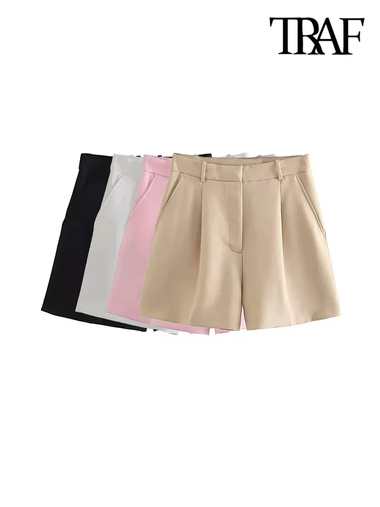 High-Waisted Bermuda Shorts for Women
