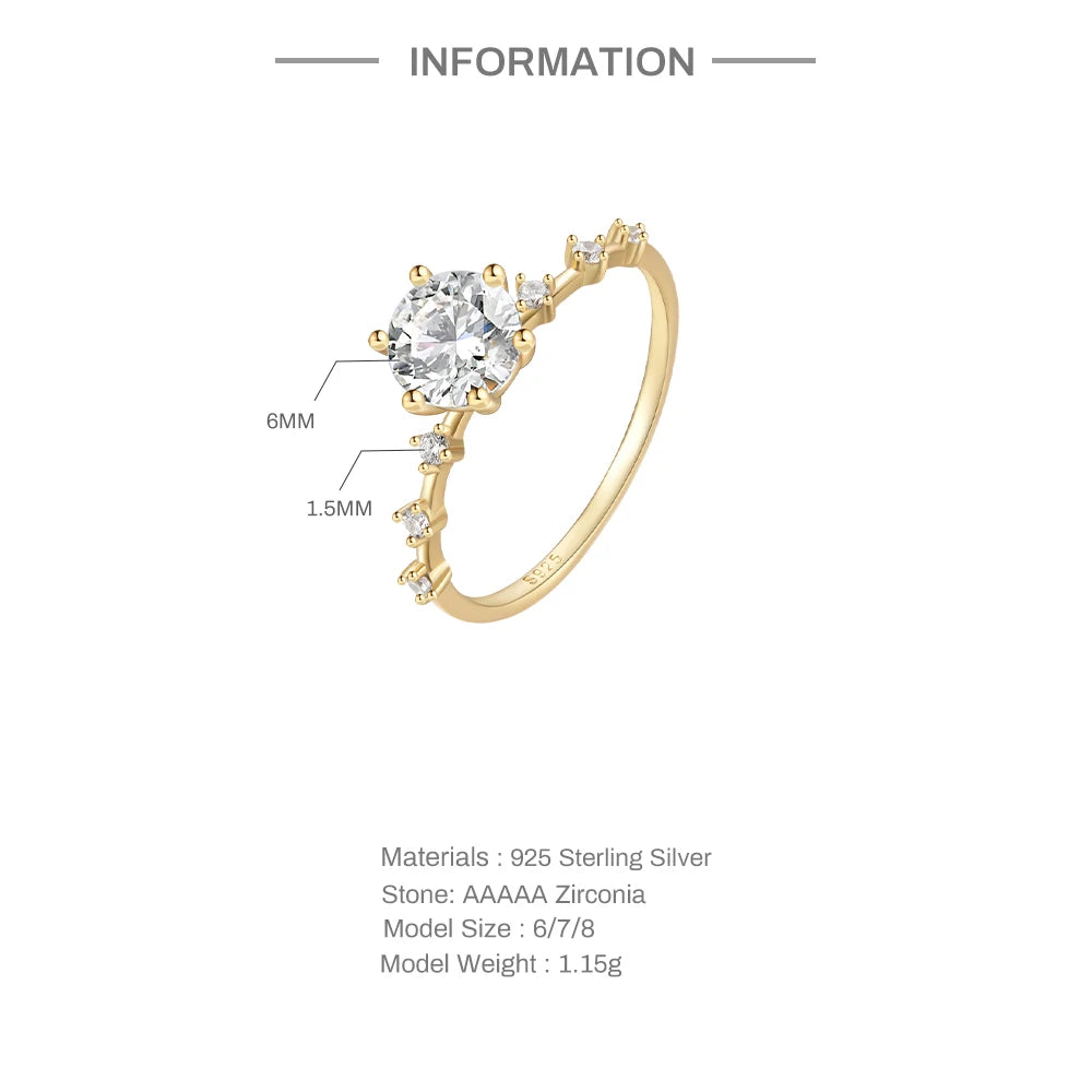 ROXI 925 Sterling Silver Purple Crystal Ring