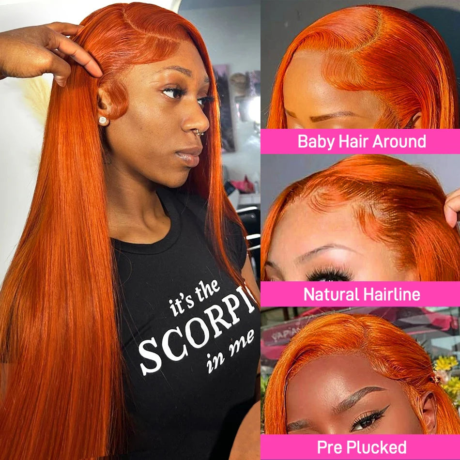 Premium Ginger Orange 13x6 HD Lace Front Wig