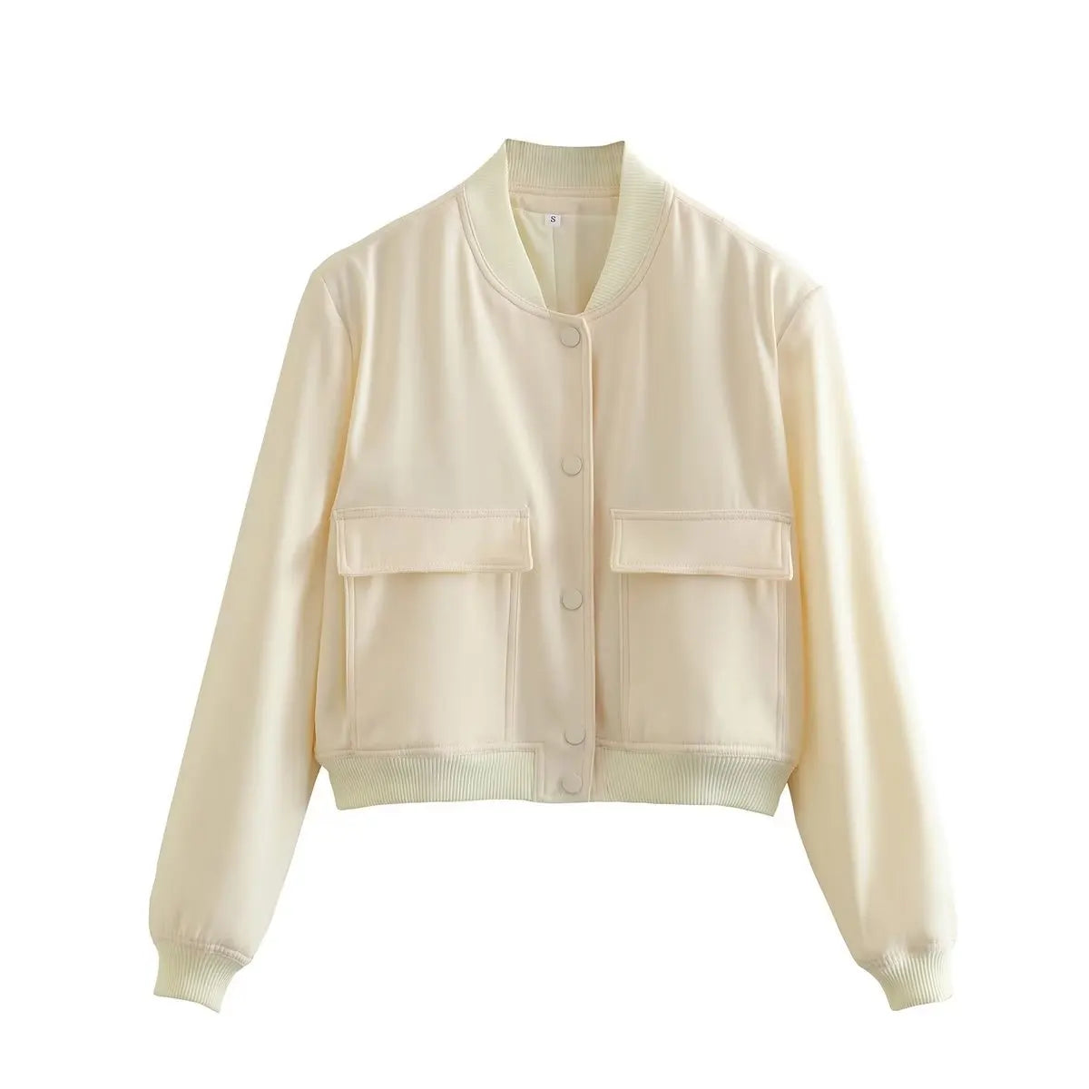 Women's Classic V-Neck Bomber Jacket