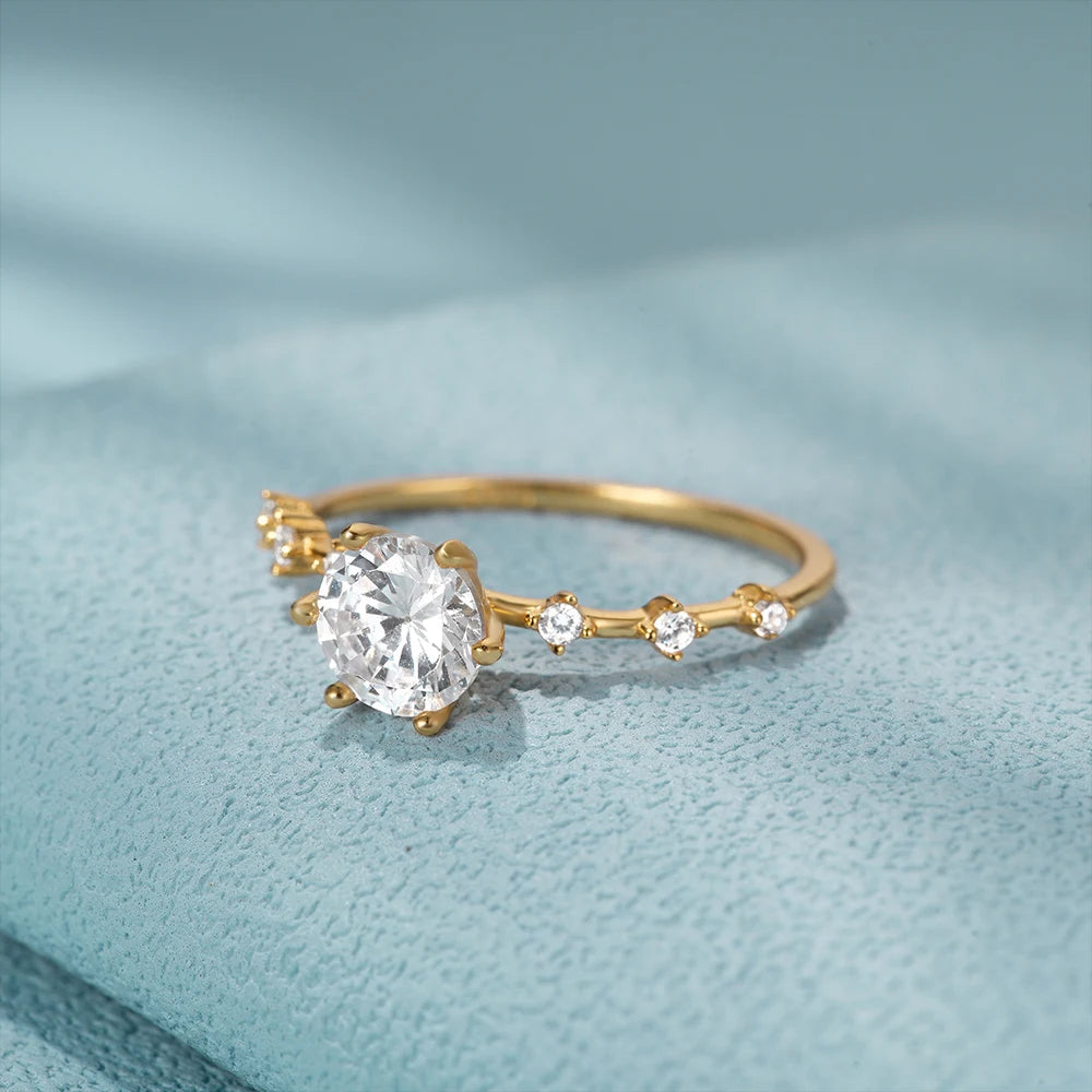 ROXI 925 Sterling Silver Purple Crystal Ring