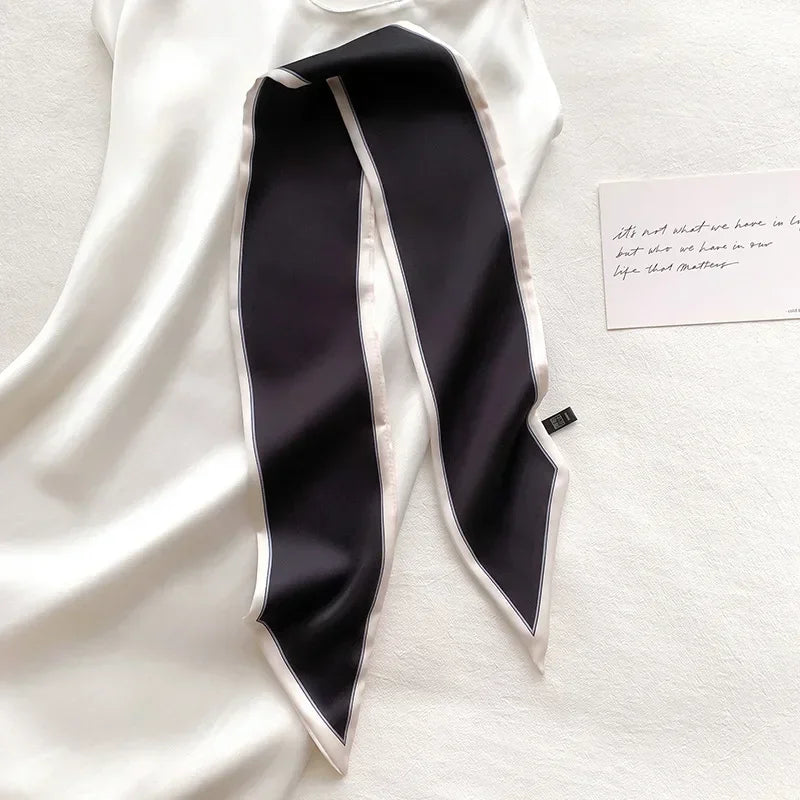 Luxury Silk-Feel Ribbon Scarf