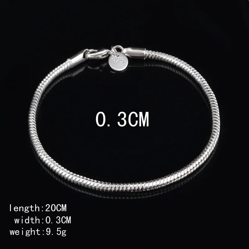 Handcrafted 925 Sterling Silver Twisted Rope Bracelet