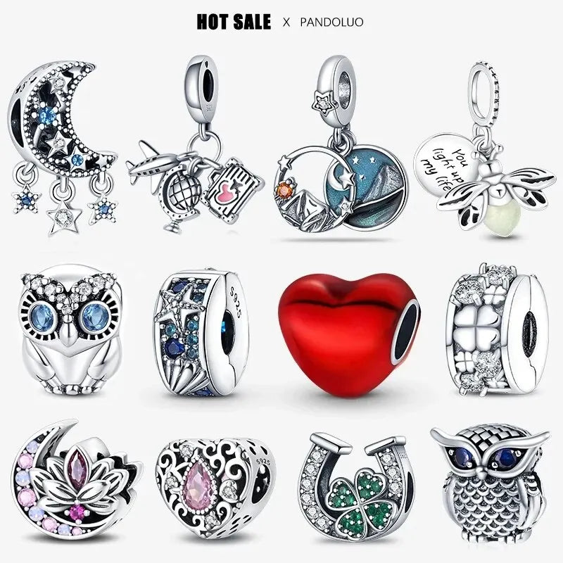 925 Sterling Silver Color-Changing Charm Bead  Bracelet Accessory