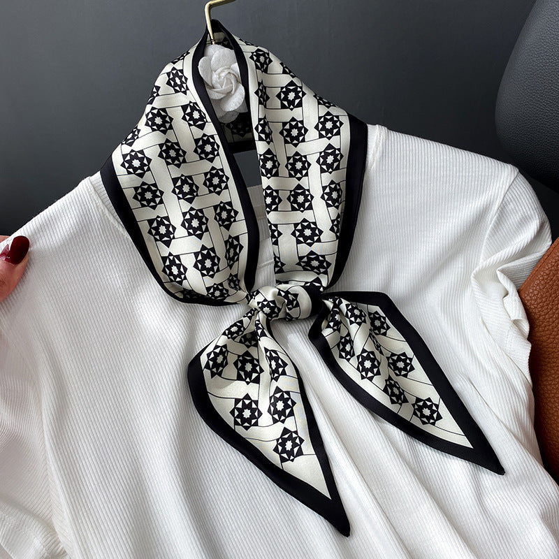 Luxury Silk-Feel Ribbon Scarf