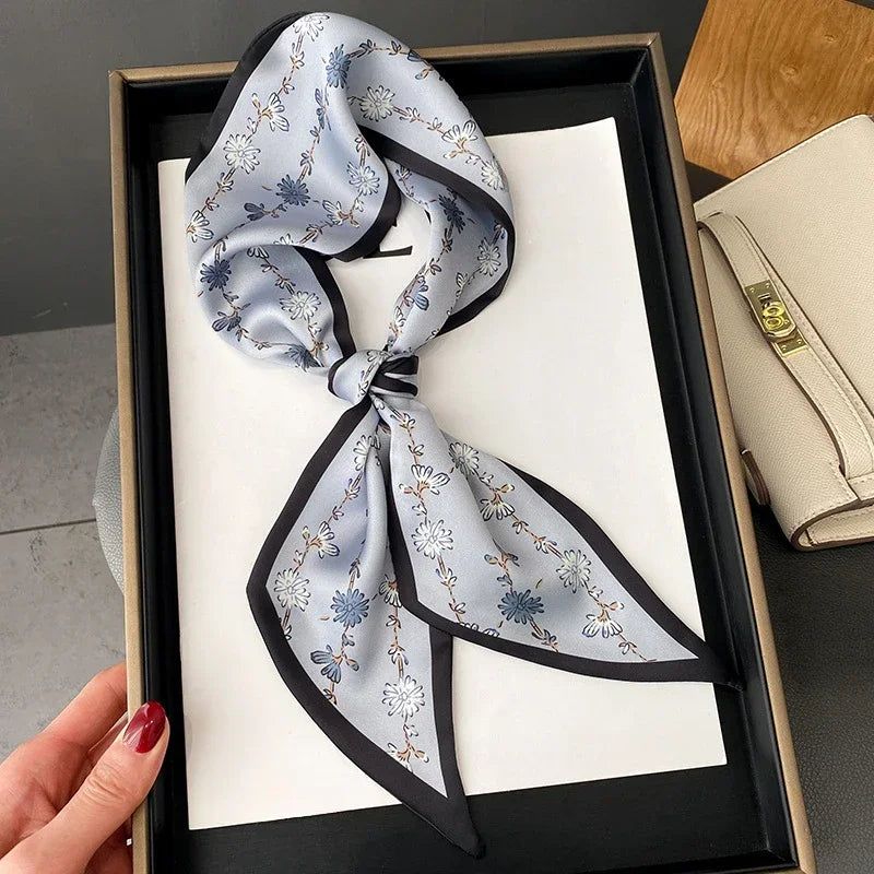 Luxury Silk-Feel Ribbon Scarf