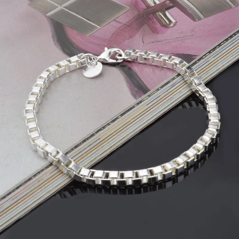 Handcrafted 925 Sterling Silver Twisted Rope Bracelet