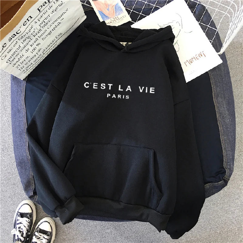 Women's Casual Letter Print Hoodie