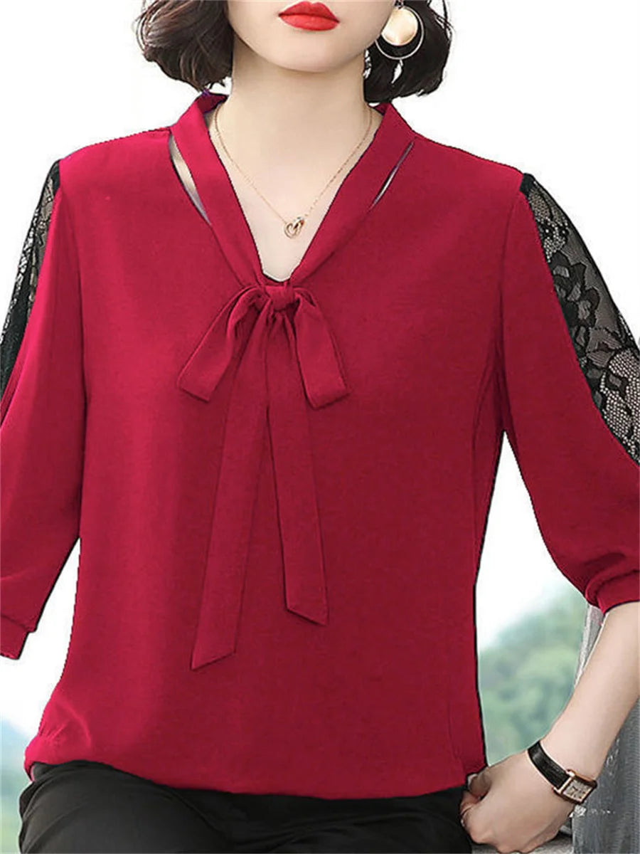 Elegant Bow Tie Blouse