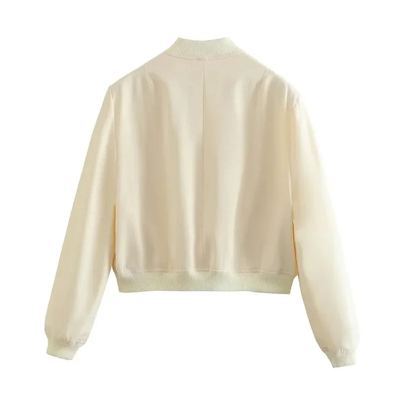 Women's Cropped Bomber Jacket