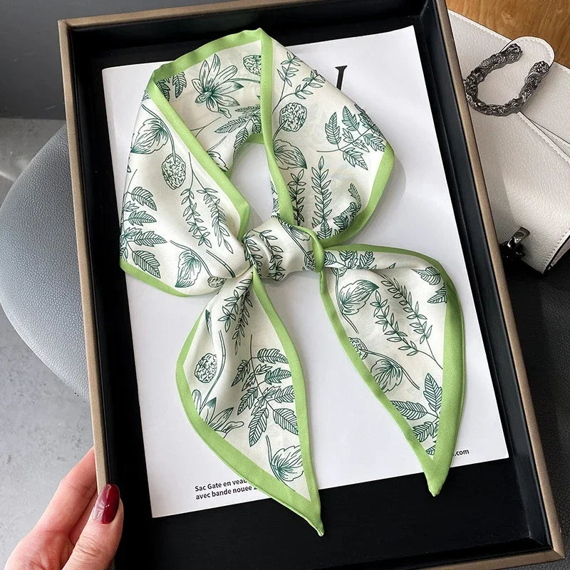 Luxury Silk-Feel Ribbon Scarf