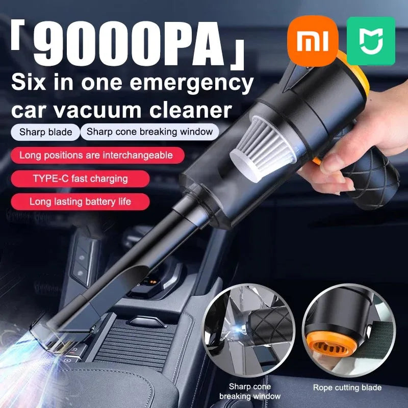 Xiaomi MIJIA 9000pa Car Vacuum Cleaner High-power 6 in 1Charging Multifunctional Blowing And Suction Handheld Car Vacuum Cleaner