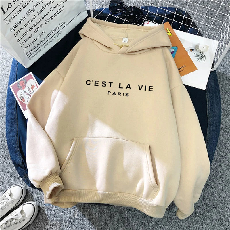 Women's Casual Letter Print Hoodie