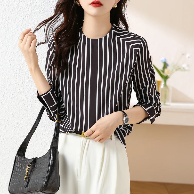 Vintage Fashion Slim Long Sleeve Tops