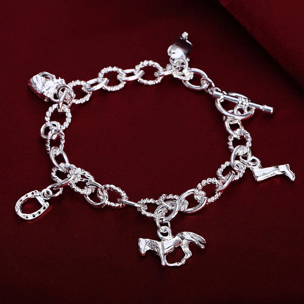 Handcrafted 925 Sterling Silver Twisted Rope Bracelet