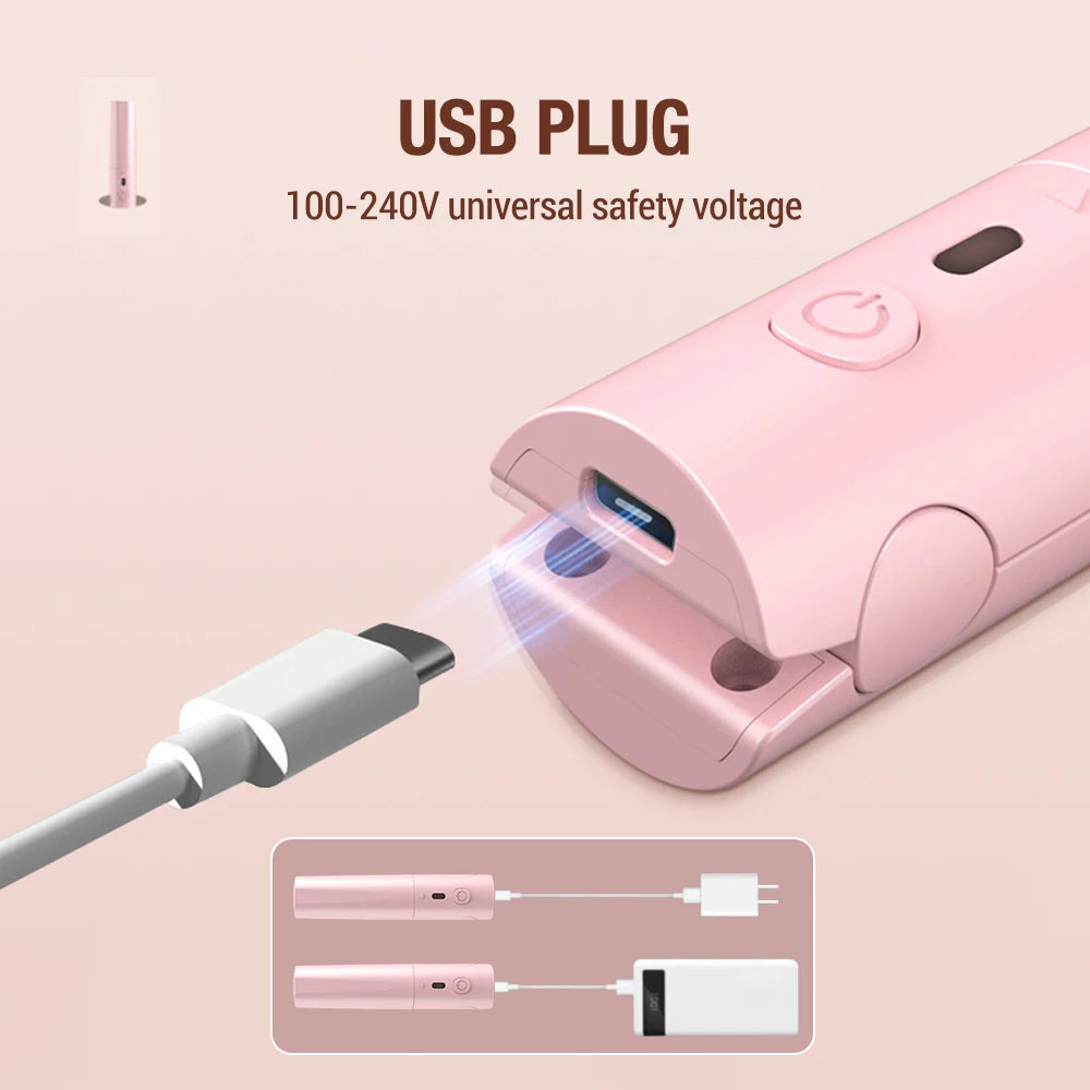 Portable Mini Hair Straightener Curling Iron Ceramic Straightening Styling Tools Curling And Straightened Dual-use Splint