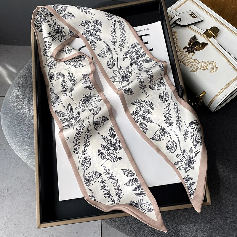 Luxury Silk-Feel Ribbon Scarf