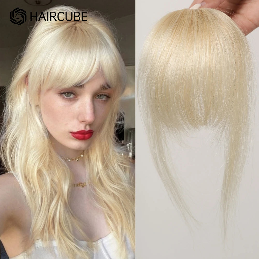 Premium Remy Human Hair Bangs with Temples