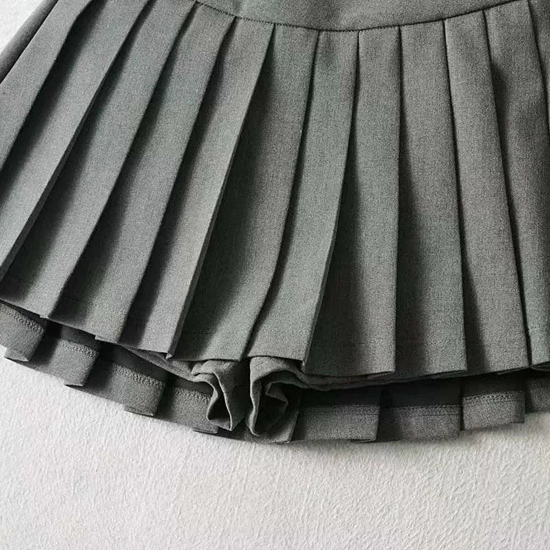 ZOKI High-Waisted Pleated Tennis Skirt