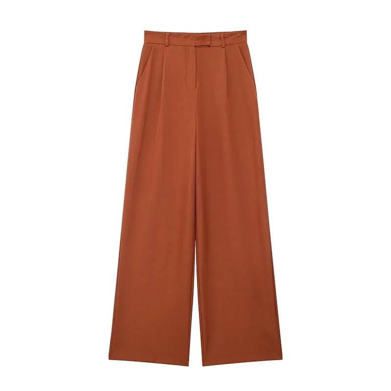 High-Waisted Straight Leg Pants for Women