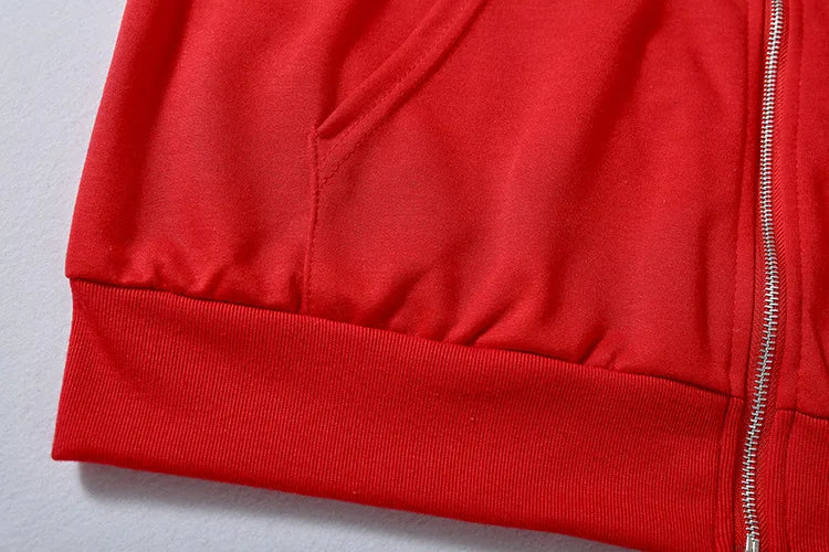 Y2K Gothic Rhinestone Skeleton Zip-Up Hoodie