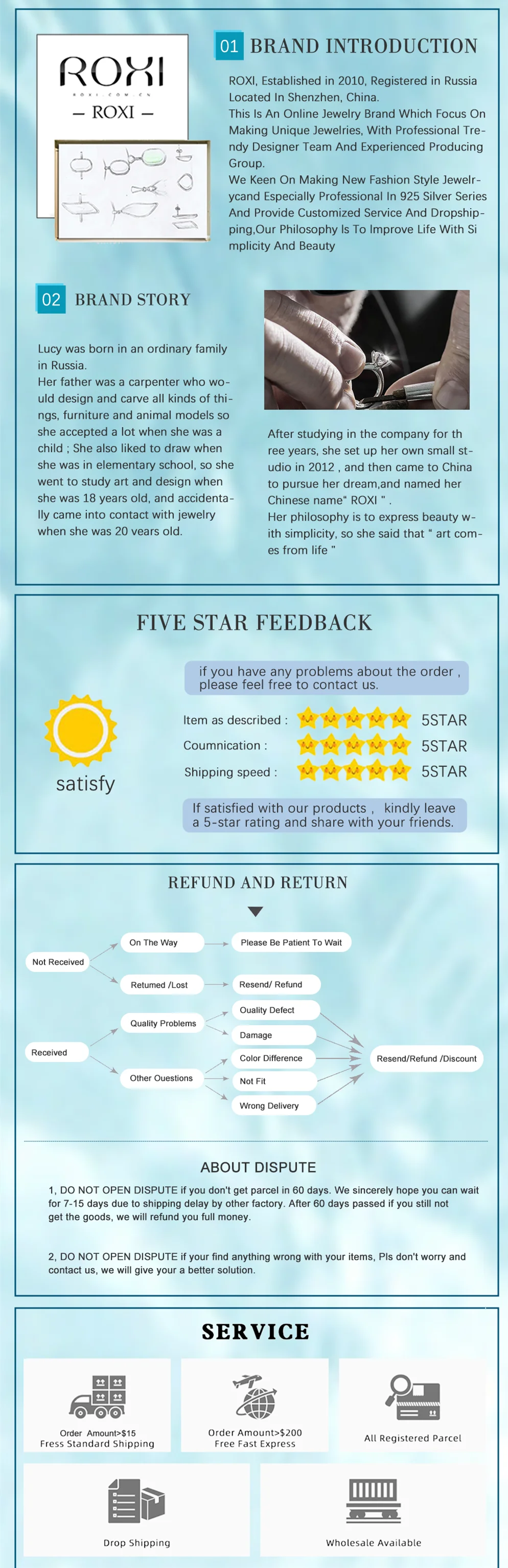 ROXI 925 Sterling Silver Purple Crystal Ring