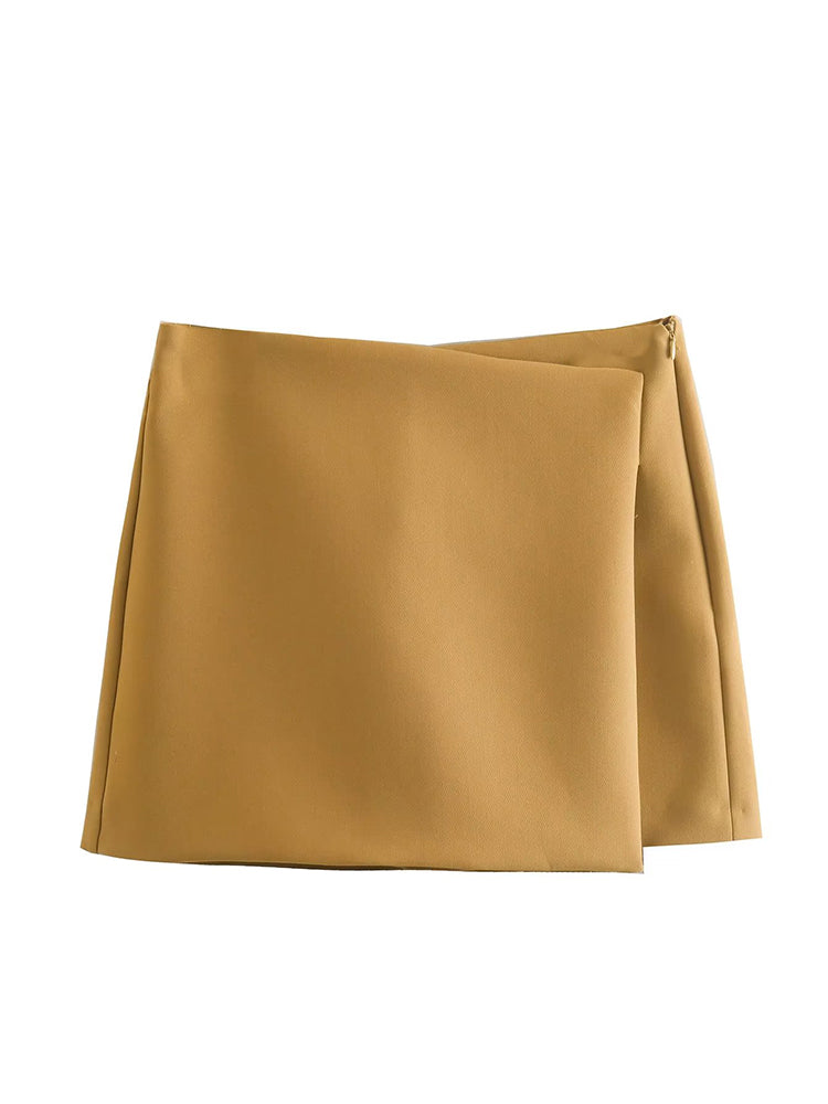 Willshela High-Waisted Asymmetrical Shorts Skort