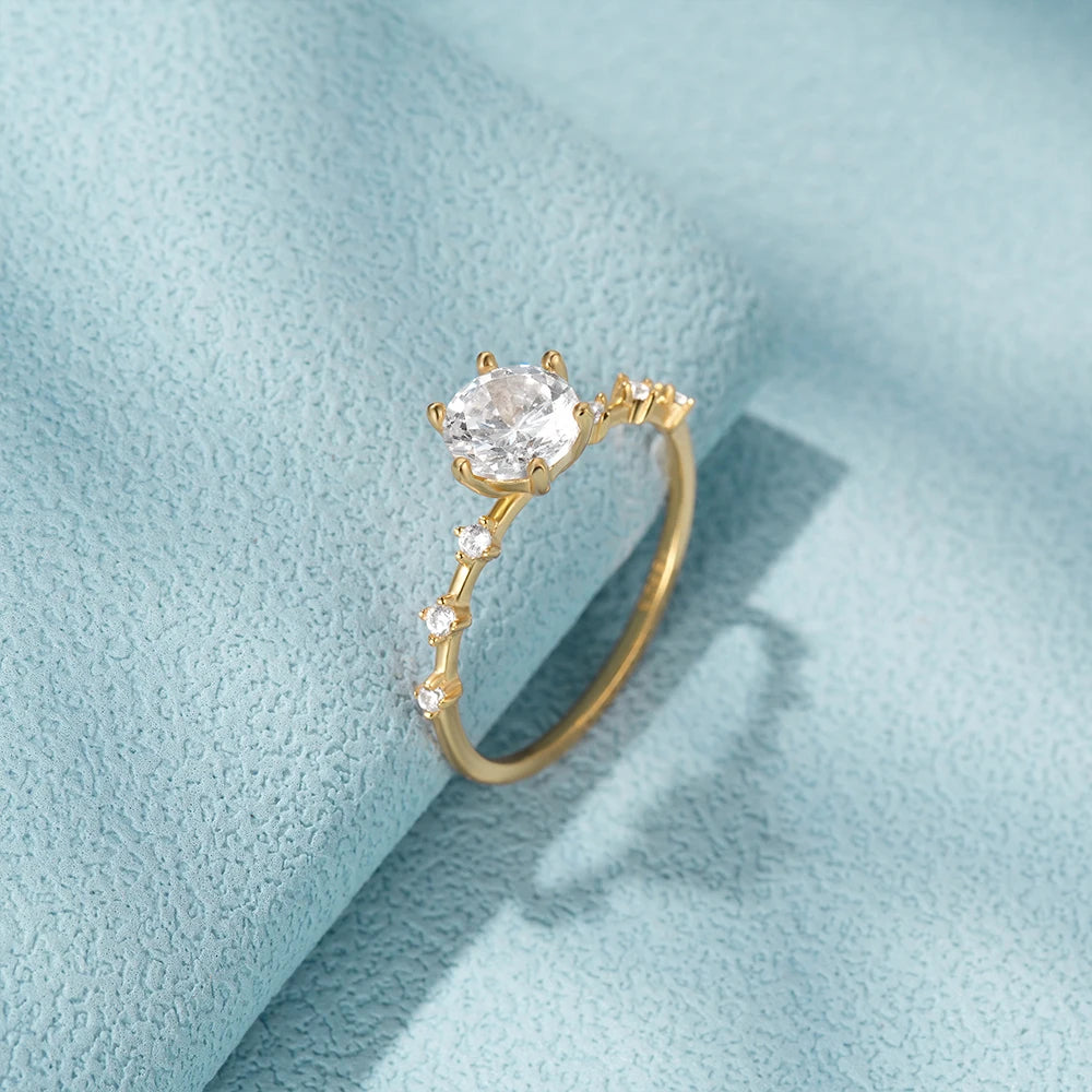 ROXI 925 Sterling Silver Purple Crystal Ring