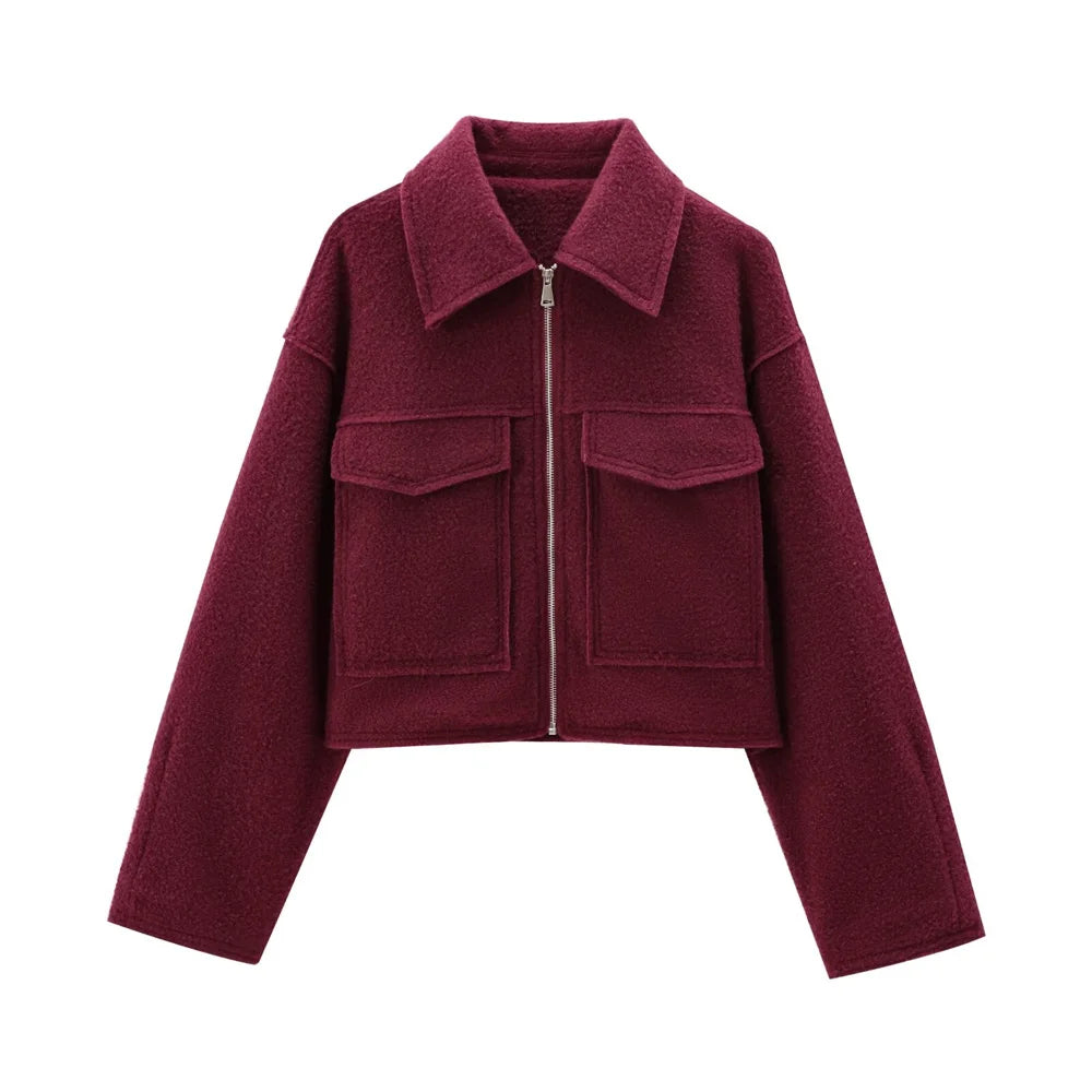 Women's Cropped Zip-Up Jacket