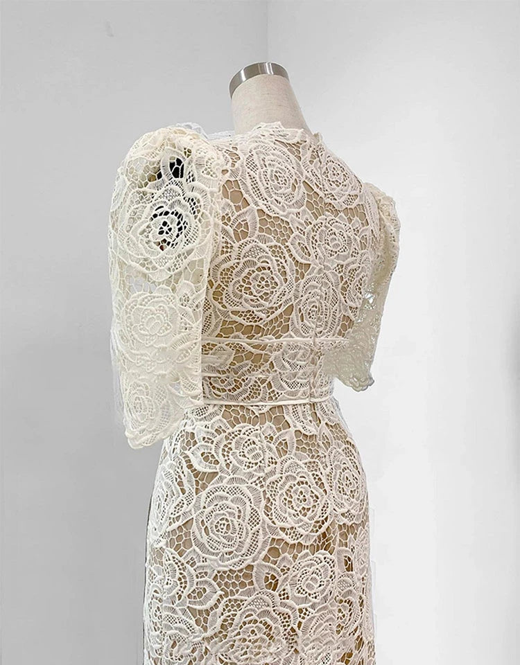Elegant Fashion Slim Casual Lace Dress