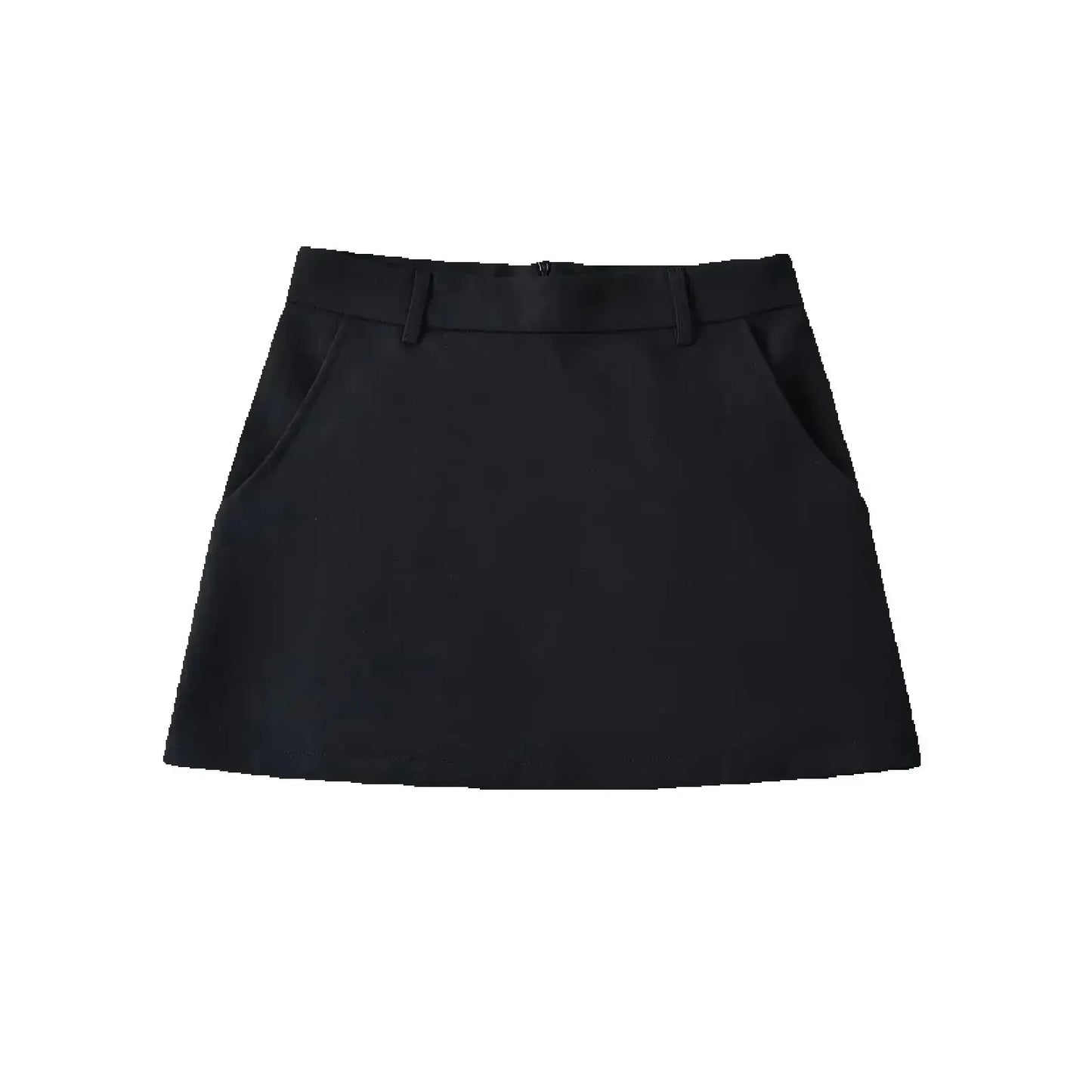 High Waist A-Line Mini Skirt