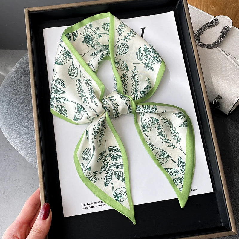 Luxury Silk-Feel Ribbon Scarf