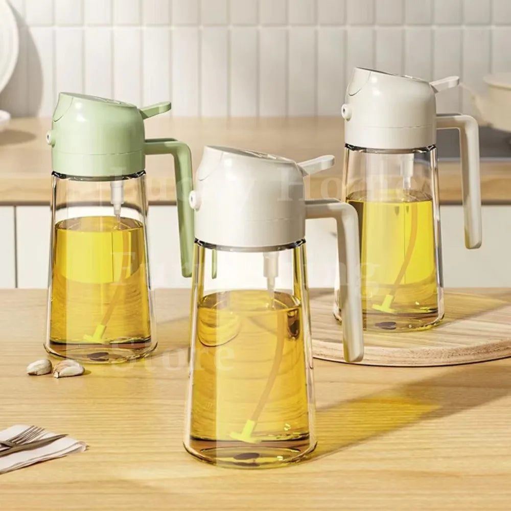 Oil Spray Dispenser Sprayer Bottle Kitchen From Cooking Easy Clean 2-in-1 Spray & Pour Function Food-Grade Plastic Oil Mister