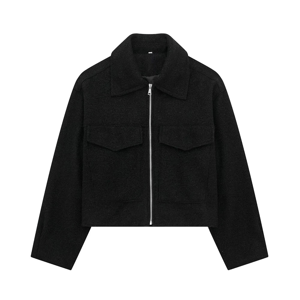 Women's Cropped Zip-Up Jacket