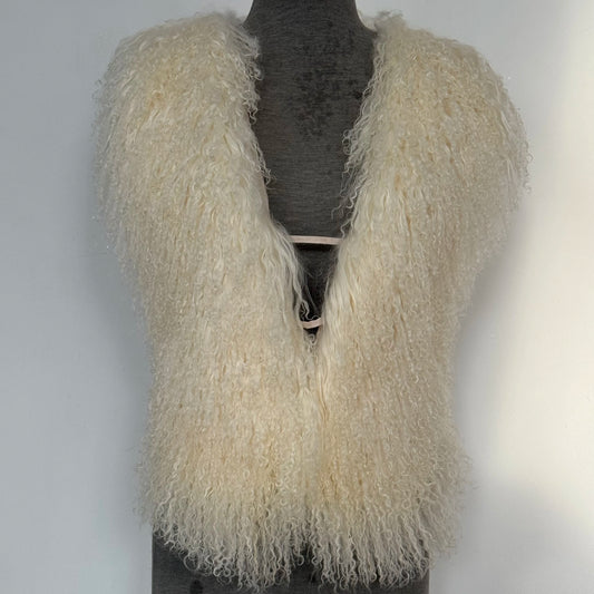 Luxury Mongolian Sheepskin Fur Halter Vest