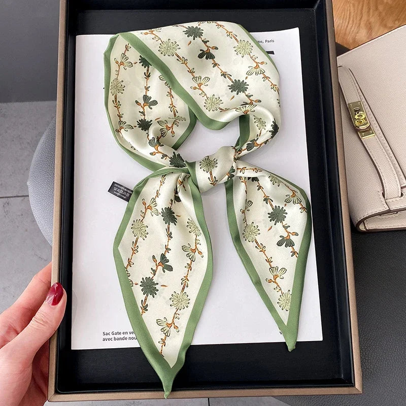 Luxury Silk-Feel Ribbon Scarf