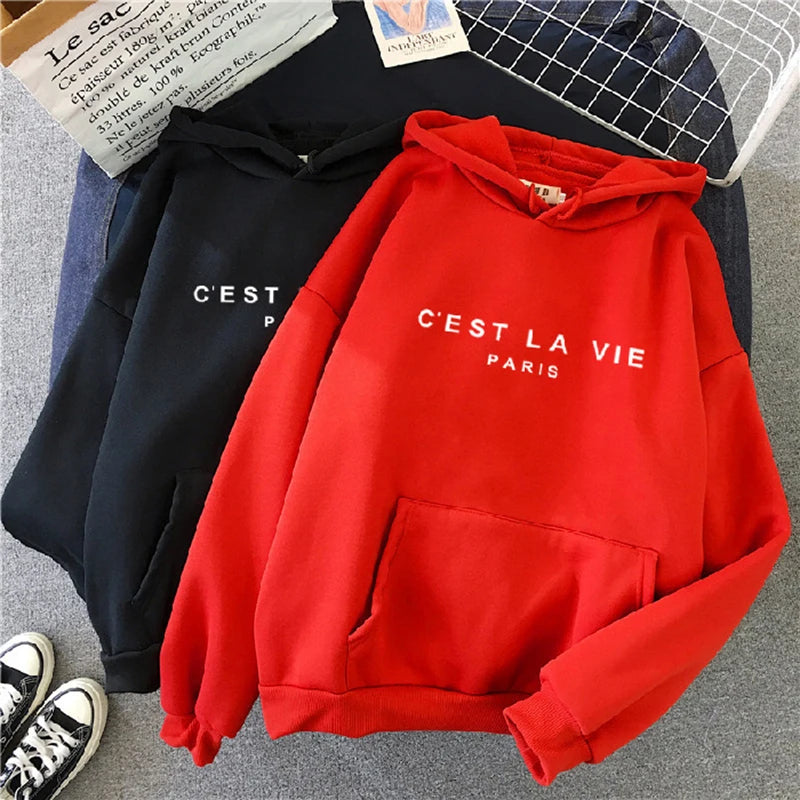 Women's Casual Letter Print Hoodie