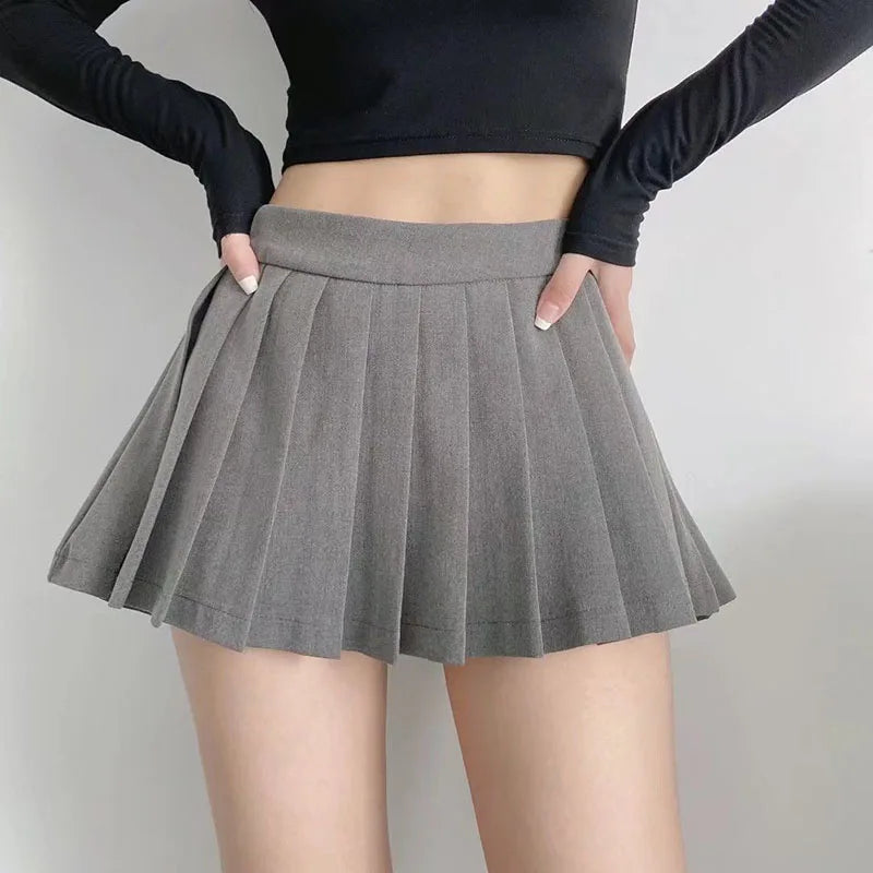 ZOKI High-Waisted Pleated Tennis Skirt