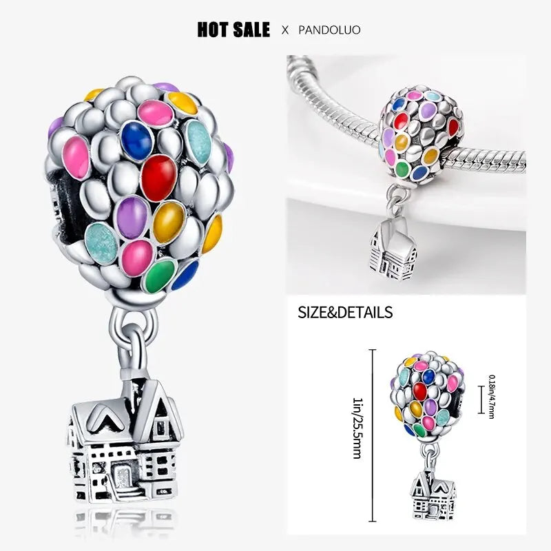 925 Sterling Silver Color-Changing Charm Bead  Bracelet Accessory