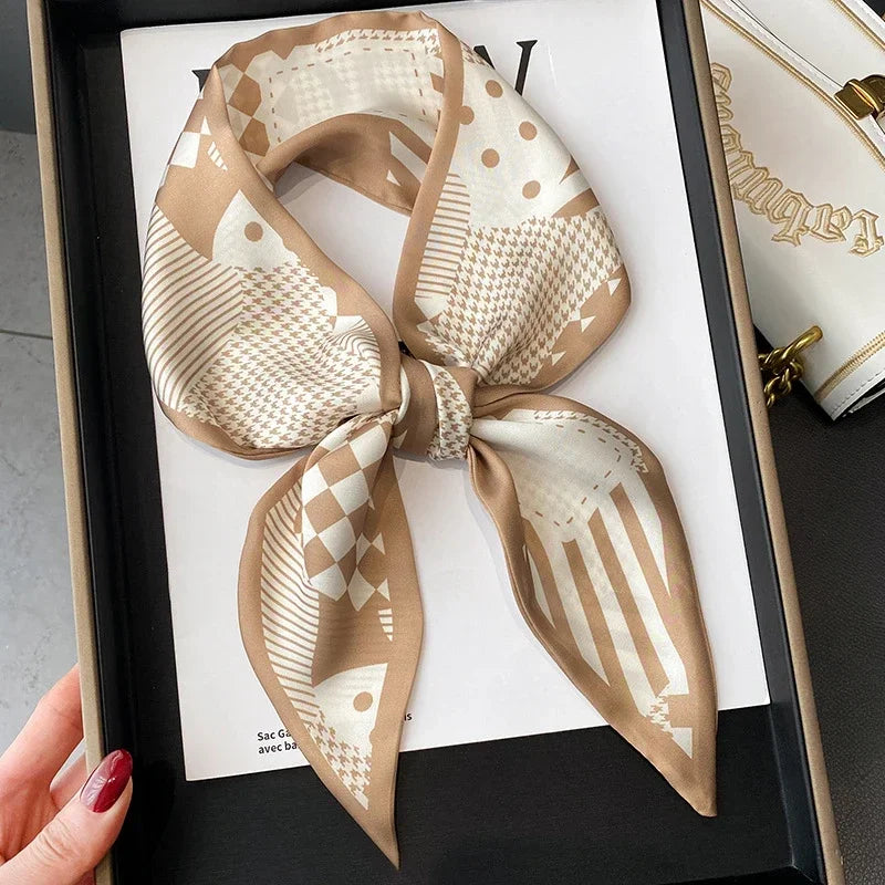 Luxury Silk-Feel Ribbon Scarf