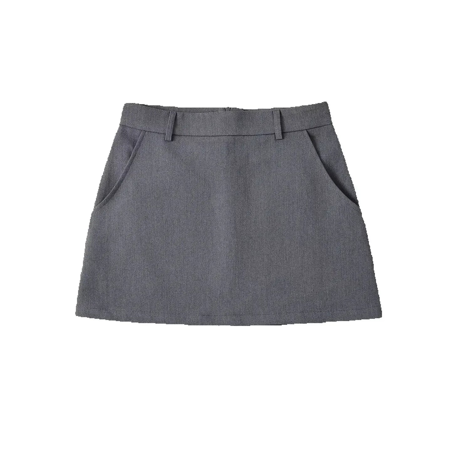 High Waist A-Line Mini Skirt