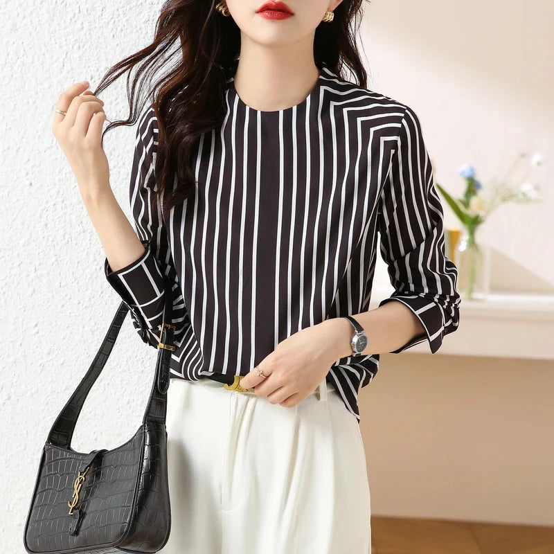Vintage Fashion Slim Long Sleeve Tops
