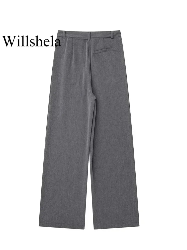 High-Waisted Straight Leg Pants for Women