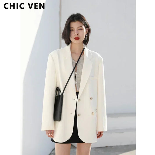 Professional Women's Double-Breasted Blazer