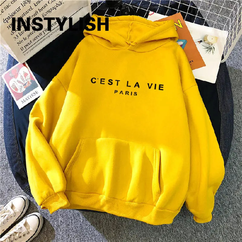 Women's Casual Letter Print Hoodie
