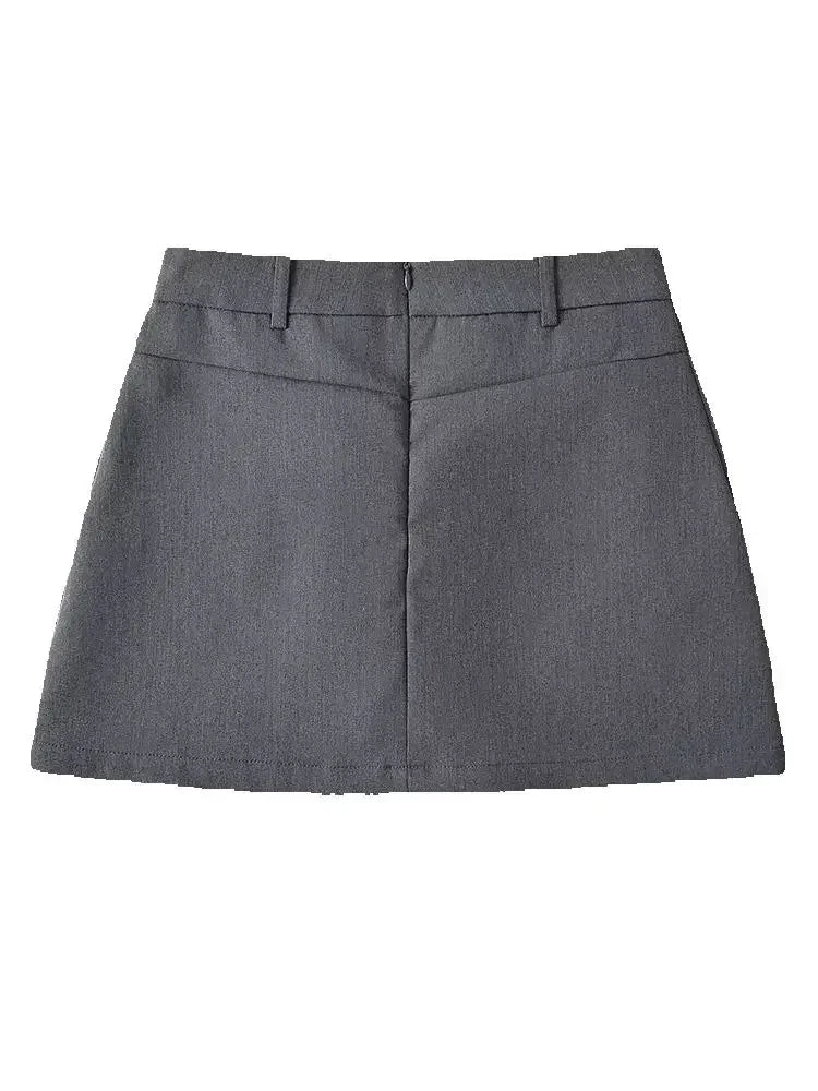 High Waist A-Line Mini Skirt