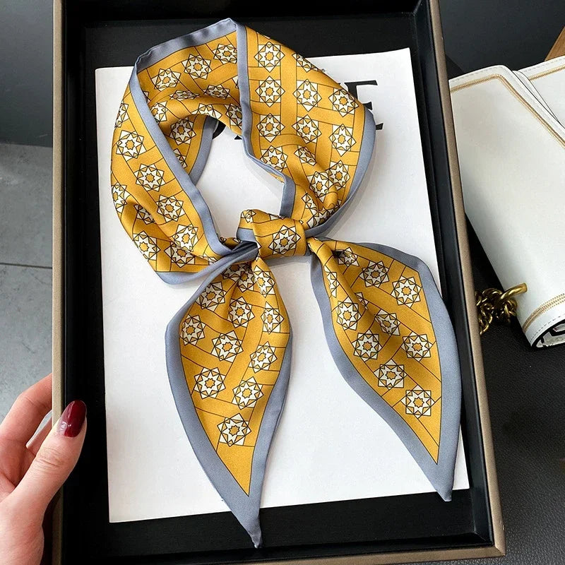 Luxury Silk-Feel Ribbon Scarf